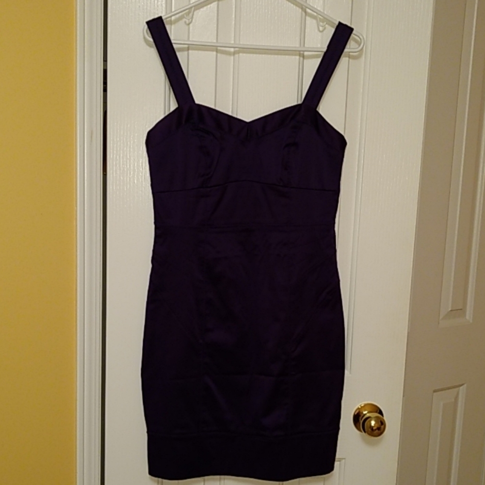 Satin purple strap dress - Dynamite Size 7